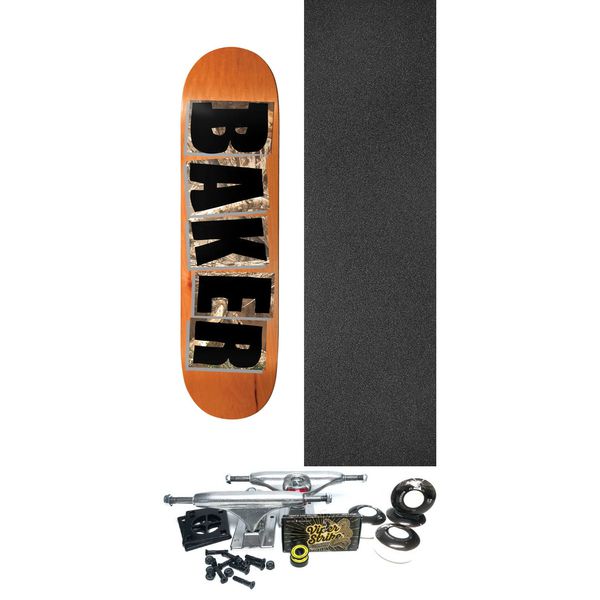 Baker Skateboards Riley Hawk Brand Logo Big Skateboard Deck - 8.5" x 32" - Complete Skateboard Bundle